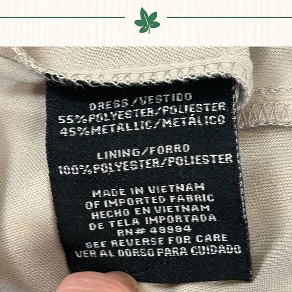 R&M Richards Metallic Champagne Dress & Jacket Set - Size 12 - Picture 11 of 13